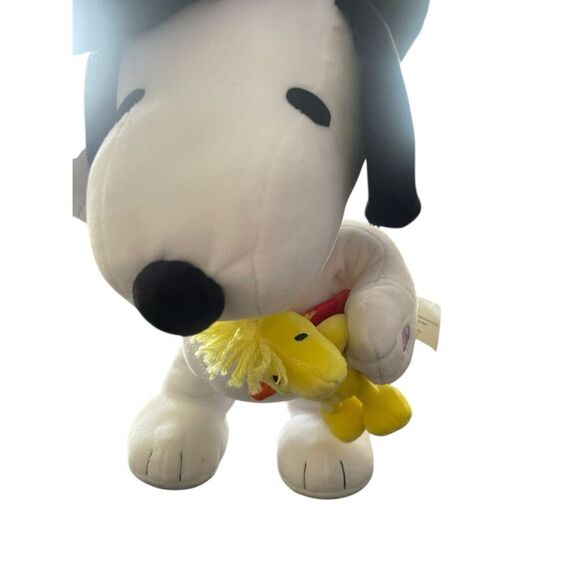 Peanuts Kids White Black Snoopy & Woodstock Pilgrim Side-stepper Music Plush OS - Picture 6 of 13